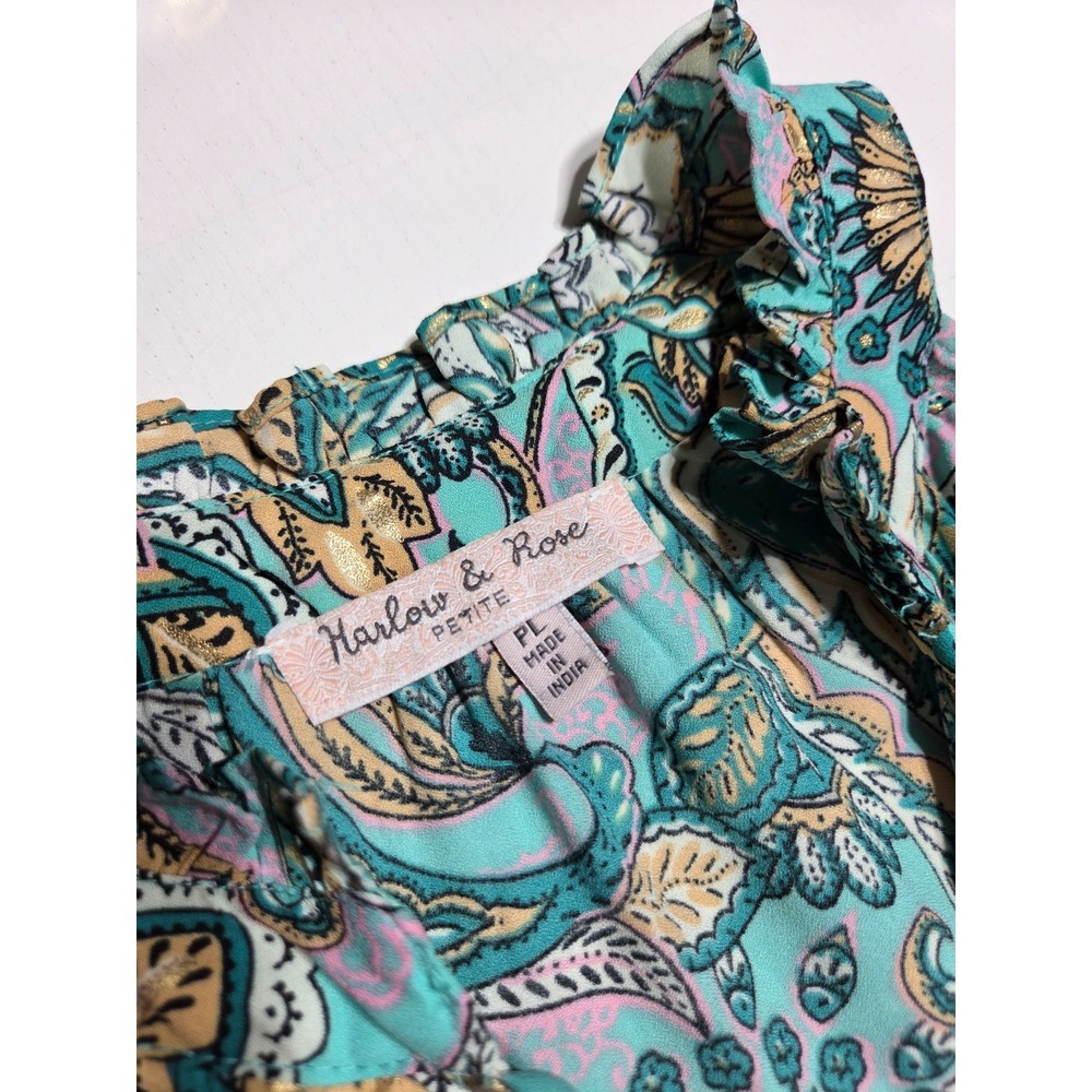 Harlow & Rose Halter Maxi Dress Paisley Print Sundress Cottagecore Romantic Boho - Picture 2 of 8